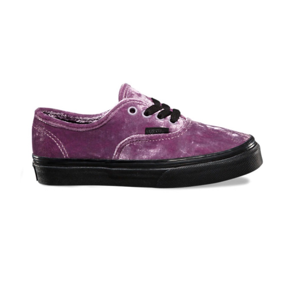 KIDS CRUSHED VELVET LOW TOP VANS